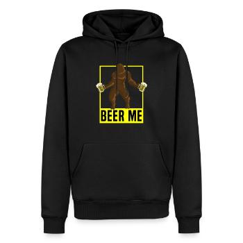 Bier mich - Männer Premium Bio Hoodie - Schwarz - Vorne - Nico (187cm)