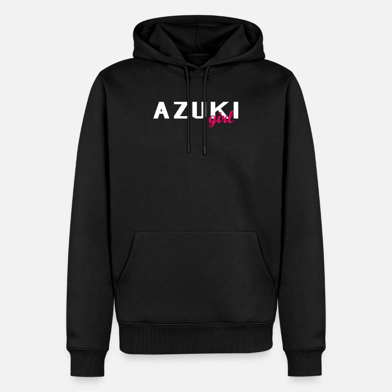ADZUKI AUNT - Männer Premium Bio Hoodie - Schwarz