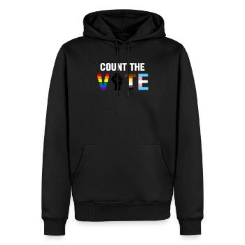 Count The Vote LGBTQ - Men’s Premium Organic Hoodie - black - Front - Nico (187cm)