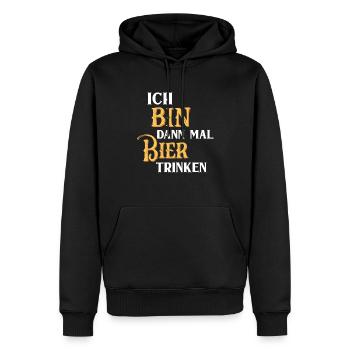 Ich bin dann mal Bier trinken Biertrinker Humor - Männer Premium Bio Hoodie - Schwarz - Vorne - Nico (187cm)