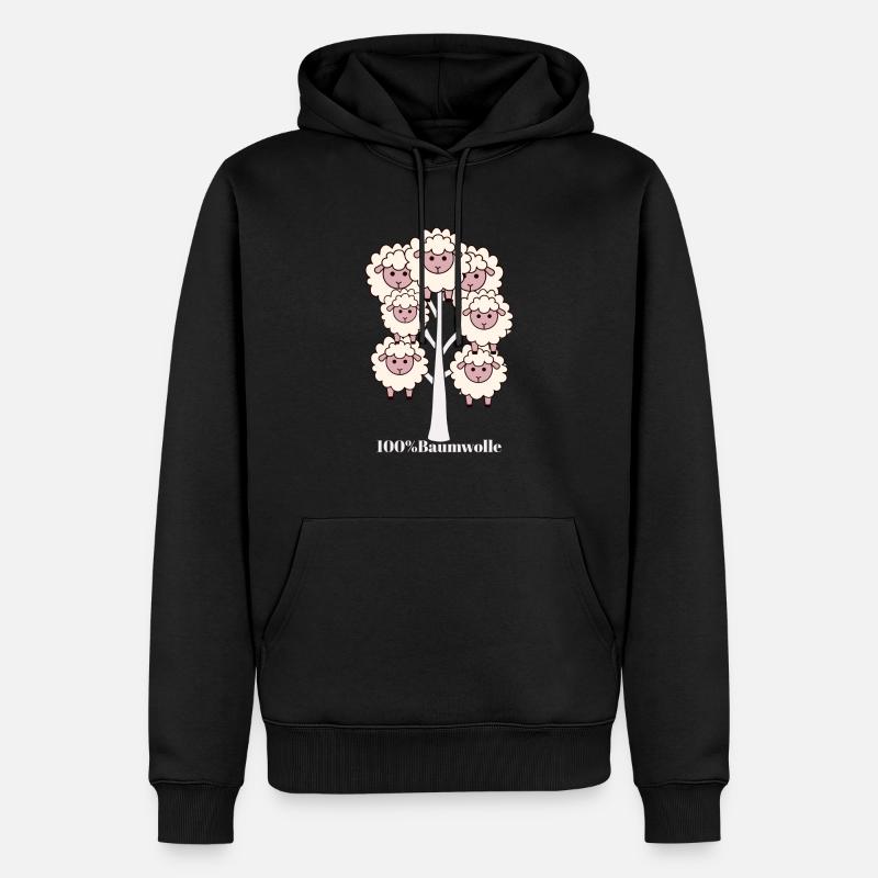 Tshirt Baumwolle - Männer Premium Bio Hoodie - Schwarz