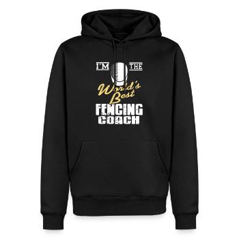 I'm The World's Best Fencing Coach Vintage Tee - Männer Premium Bio Hoodie - Schwarz - Vorne - Nico (187cm)