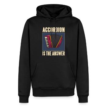 L’accordéon est la réponse Drôle de designs T-shirt - Sweat à capuche Premium bio Homme - noir - Devant - Nico (187cm)