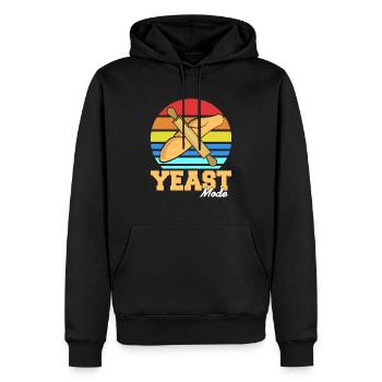 Yeast Mode Funny Retro Baker T-Shirt Present Gift - Männer Premium Bio Hoodie - Schwarz - Vorne - Nico (187cm)