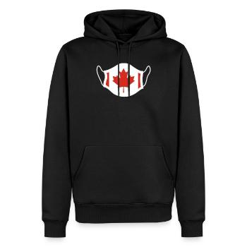 Canada Maple Leaf l'Unifolié Canadian - Men’s Premium Organic Hoodie - black - Front - Nico (187cm)