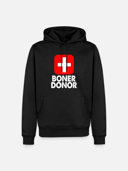 Boner Donor - Men’s Premium Organic Hoodie - black