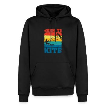Born To Kite Kiteboarder Kitesurfen Kitesurfen - Männer Premium Bio Hoodie - Schwarz - Vorne - Nico (187cm)