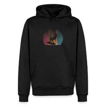Ailes Foiling Kitesurf Kiteboard Rétro - Sweat à capuche Premium bio Homme - noir - Devant - Nico (187cm)