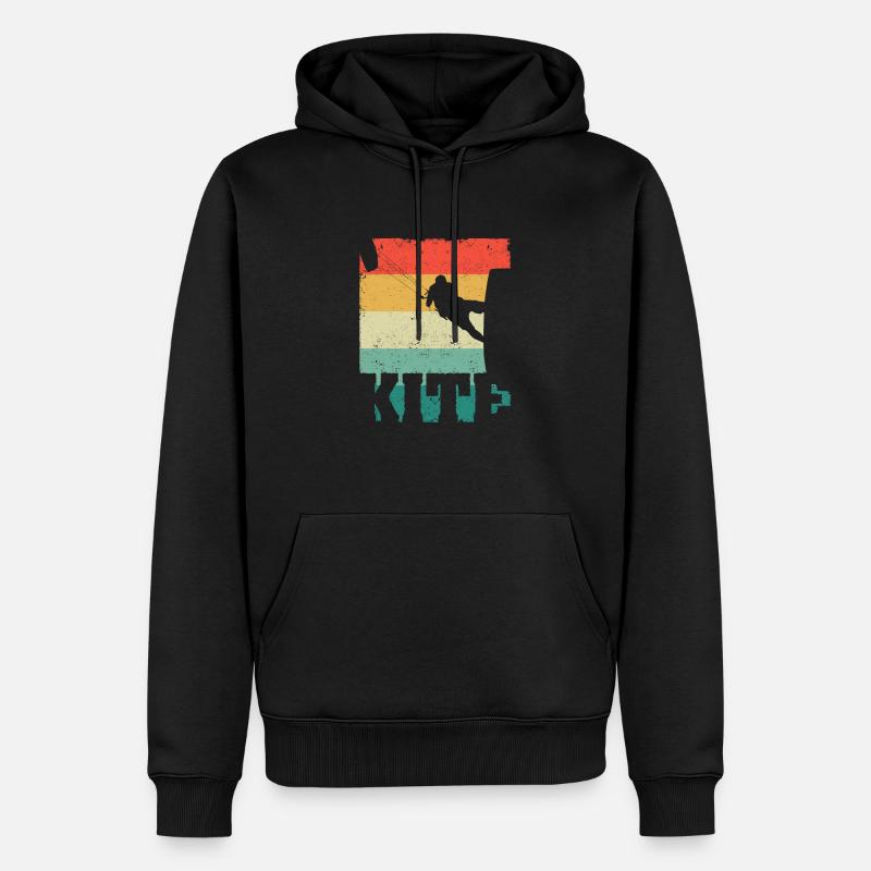 KITE Kiteboard Kiteing Kitesurf Kitesurf - Sweat à capuche Premium bio Homme - noir