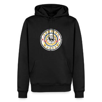 Vintage Hunting Master Awesome Hunting Designs - Männer Premium Bio Hoodie - Schwarz - Vorne - Nico (187cm)