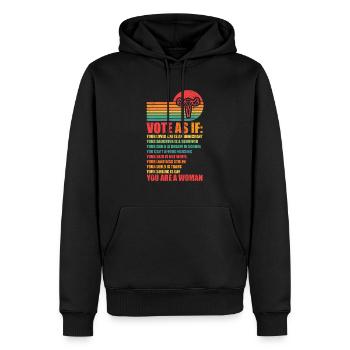 Stimmen Sie ab, als ob pro Choice - Männer Premium Bio Hoodie - Schwarz - Vorne - Nico (187cm)
