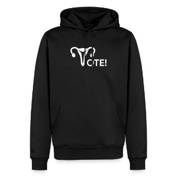 Votez Pro Choix - Sweat à capuche Premium bio Homme - noir - Devant - Nico (187cm)