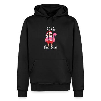 Lustiger Sommer Strandurlaub tis das Meer Sonne Christus - Männer Premium Bio Hoodie - Schwarz - Vorne - Nico (187cm)