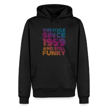 Born 1959 Retro 63 Birthday Gift - Men’s Premium Organic Hoodie - black - Front - Nico (187cm)