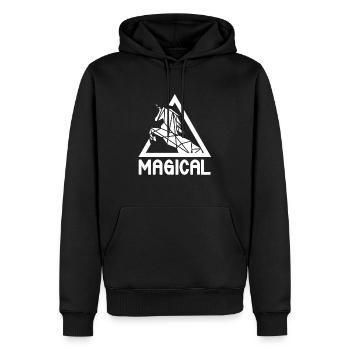 Magical Awesome Unicorn T-Shirt Present Gift - Men’s Premium Organic Hoodie - black - Front - Nico (187cm)