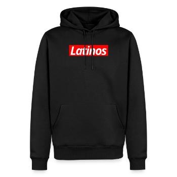 Latinos Spanish Men's - Men’s Premium Organic Hoodie - black - Front - Nico (187cm)