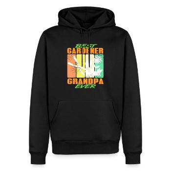 Retro Vintage Best Gardener Grandpa Ever Present - Männer Premium Bio Hoodie - Schwarz - Vorne - Nico (187cm)