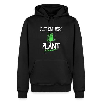 Juste une plante de plus que je promets un jardinage amusant - Sweat à capuche Premium bio Homme - noir - Devant - Nico (187cm)