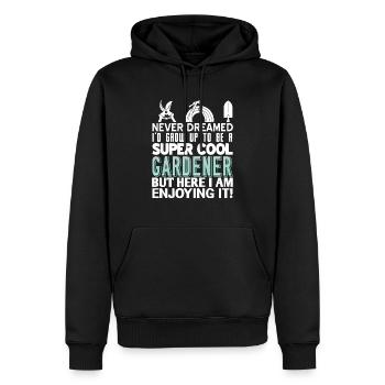 Never Dreamed To Be A Super Cool Gardener Funny - Männer Premium Bio Hoodie - Schwarz - Vorne - Nico (187cm)