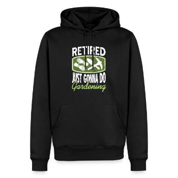 Retired Just Gonna Do Gardening Vintage T-Shirt - Männer Premium Bio Hoodie - Schwarz - Vorne - Nico (187cm)