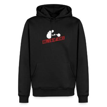 Marathon en fauteuil roulant Course en fauteuil roulant Sports en fauteuil roulant - Sweat à capuche Premium bio Homme - noir - Devant - Nico (187cm)