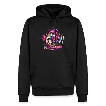 Roi de la cour de récréation Retour à l’école - Sweat à capuche Premium bio Homme - noir - Devant - Nico (187cm)
