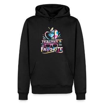 La rentrée préférée des enseignants - Sweat à capuche Premium bio Homme - noir - Devant - Nico (187cm)