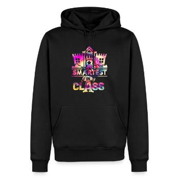 Der klügste in der Klasse Back to School - Männer Premium Bio Hoodie - Schwarz - Vorne - Nico (187cm)