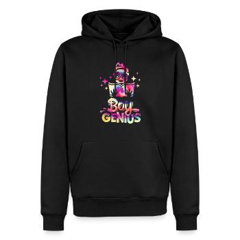 Boy Genius Retour à l’école - Sweat à capuche Premium bio Homme - noir - Devant - Nico (187cm)