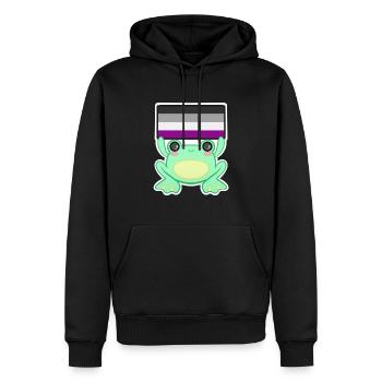 Froggy Ace - Men’s Premium Organic Hoodie - black - Front - Nico (187cm)