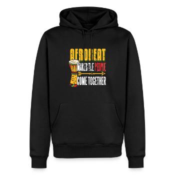 Vintage Afrobeat Makes The People Come Together - Männer Premium Bio Hoodie - Schwarz - Vorne - Nico (187cm)