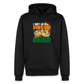 I Just Love Sunshine & Afrobeat Awesome T-Shirt - Männer Premium Bio Hoodie - Schwarz - Vorne - Nico (187cm)