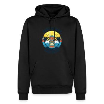 Papa Daddy Dad Bruh - Männer Premium Bio Hoodie - Schwarz - Vorne - Nico (187cm)