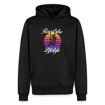 Rennrad Lifestyle - Männer Premium Bio Hoodie - Schwarz - Vorne - Nico (187cm)
