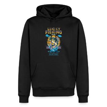 Glückliches Angelhemd Nicht waschen - Männer Premium Bio Hoodie - Schwarz - Vorne - Nico (187cm)