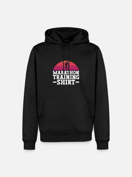 Marathonläufer Marathonläufer Athleten Training - Männer Premium Bio Hoodie - Schwarz