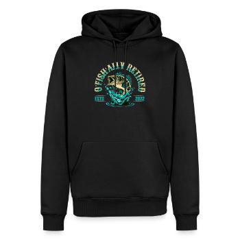 O Fish Ally à la retraite - Sweat à capuche Premium bio Homme - noir - Devant - Nico (187cm)