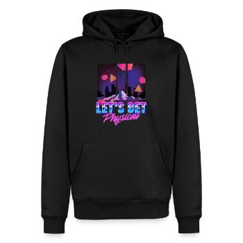 Obtenons l’esthétique Physique Vaporwave - Sweat à capuche Premium bio Homme - noir - Devant - Nico (187cm)