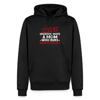 Women Marathon Marathon Runner Jogging - Sweat à capuche Premium bio Homme - noir - Devant - Nico (187cm)