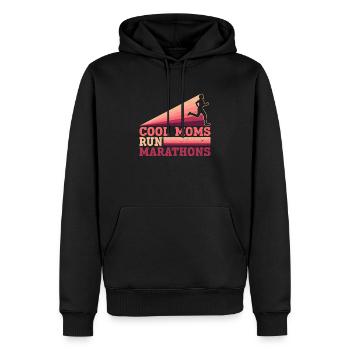 Cool Mothers Run Marathon Femmes Marathon - Sweat à capuche Premium bio Homme - noir - Devant - Nico (187cm)
