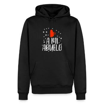 ich liebe meinen Opa quiero a mi abuelo - Männer Premium Bio Hoodie - Schwarz - Vorne - Nico (187cm)