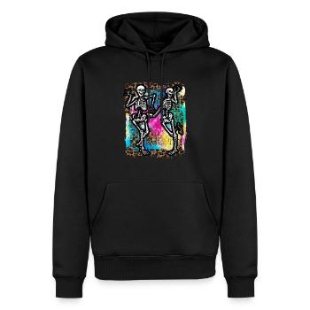Halloween Skelette tanzen Krawatte Dye - Männer Premium Bio Hoodie - Schwarz - Vorne - Nico (187cm)