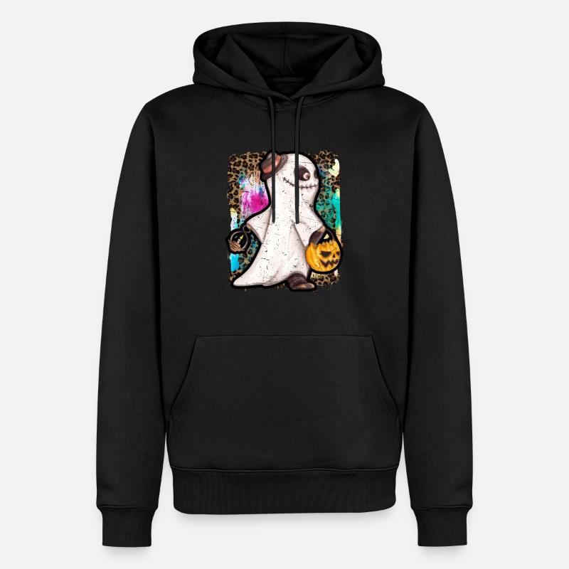 Halloween Zombie Ghost Tie Dye - Sweat à capuche Premium bio Homme - noir