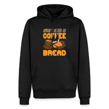 What I Need Is Coffee And Bread Awesome Baking - Männer Premium Bio Hoodie - Schwarz - Vorne - Nico (187cm)