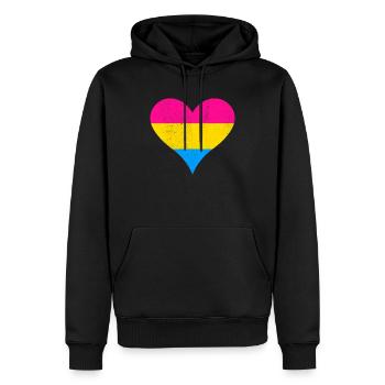 Pansexual Love - Men’s Premium Organic Hoodie - black - Front - Nico (187cm)