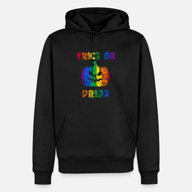 Trick oder Stolz Halloween Stolz - Männer Premium Bio Hoodie - Schwarz