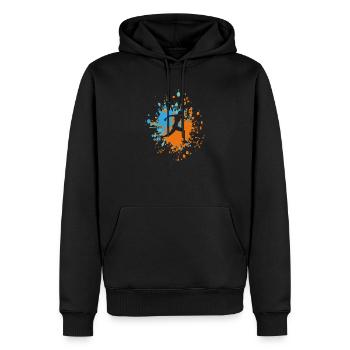 Athletics Power Runner Color Splash - Men’s Premium Organic Hoodie - black - Front - Nico (187cm)