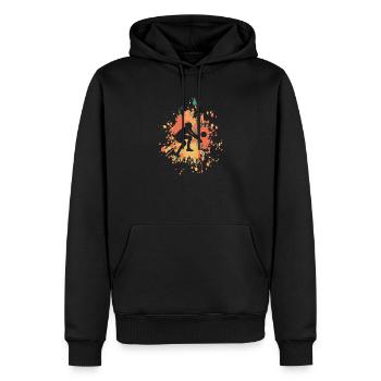 Volleyball Setter Color Splash - Sweat à capuche Premium bio Homme - noir - Devant - Nico (187cm)