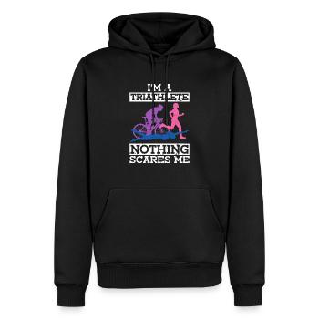 Triathlon Training Triathlet Frauen Mama - Männer Premium Bio Hoodie - Schwarz - Vorne - Nico (187cm)