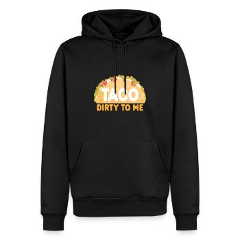 Taco Tacos Cuisine mexicaine - Sweat à capuche Premium bio Homme - noir - Devant - Nico (187cm)